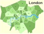 Click for borough map of London